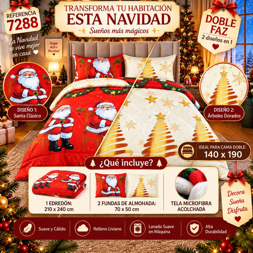 EDREDÓN DOBLE FAZ NAVIDAD